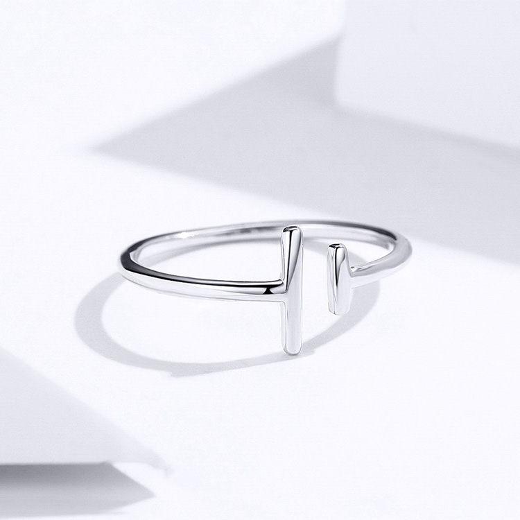 Parallel White Gold Plated Ring